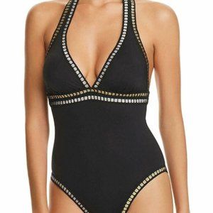 La Blanca One Piece with Gold/Silver Accents